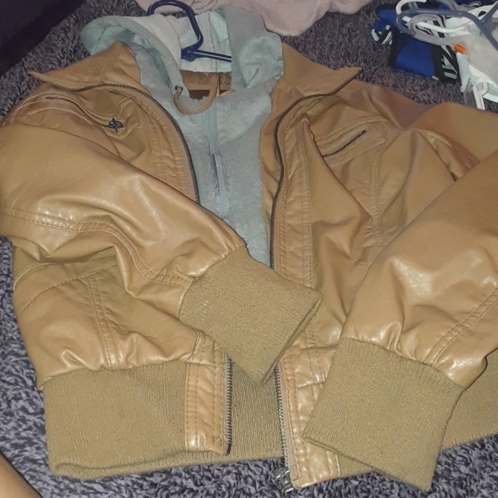 Faux leather jacket